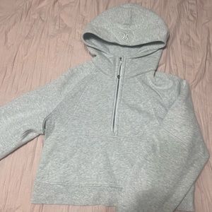Scuba oversized half zip hoodie